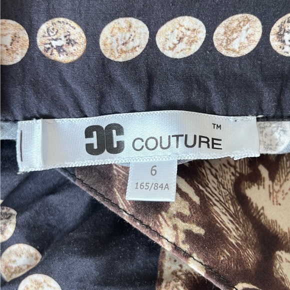 Desinger Inspired JC Couture Baroque Print Pleated Cotton Skirt - Size 6 - Picture 6 of 6